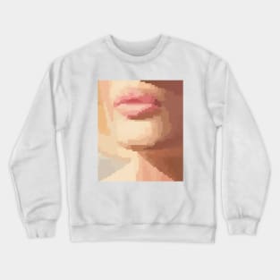 Pixel Art (pale pink lips) Crewneck Sweatshirt